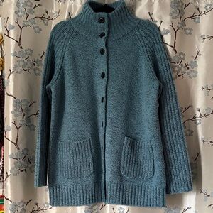 NWOT Draper’s & Damon’s Elegant Teal Button-Up Cardigan M